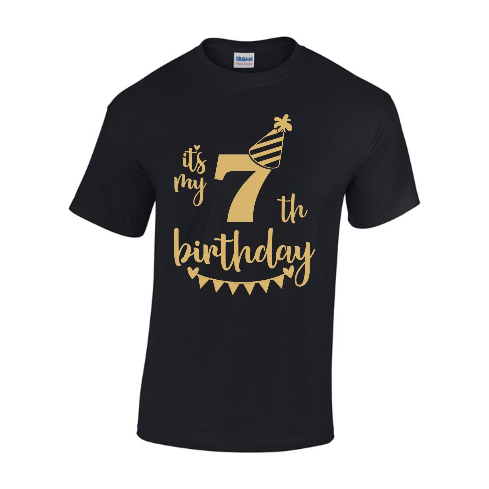 7th Birthday Gift T Shirt Its My Seventh Birthday Present No 7 | Etsy