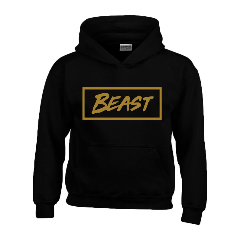 Mr Beast Box Kids Hoodie Beast Gym Gold Box Logo Youtuber | Etsy