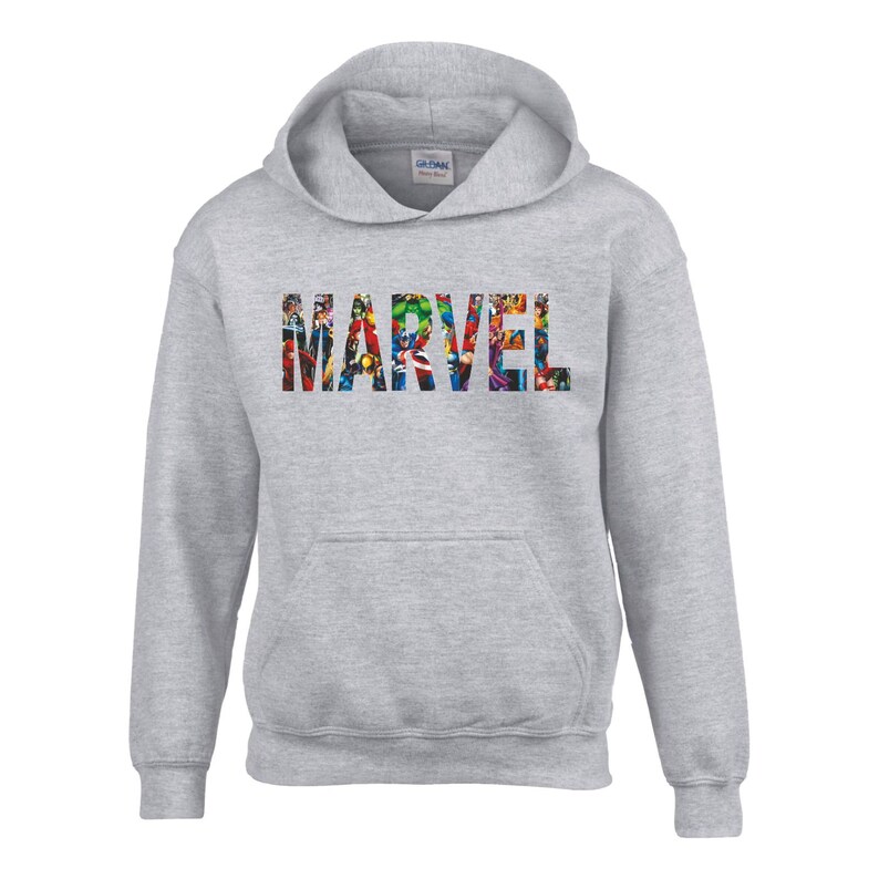 MARVEL Kids Hoodie Marvel Comics Superhero Avengers Ironman Etsy