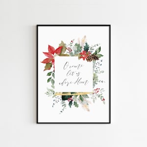 Pour nous un enfant est né, Noël Imprimable Art mural Décor de Noël Cartes de Noël Décor de Noël