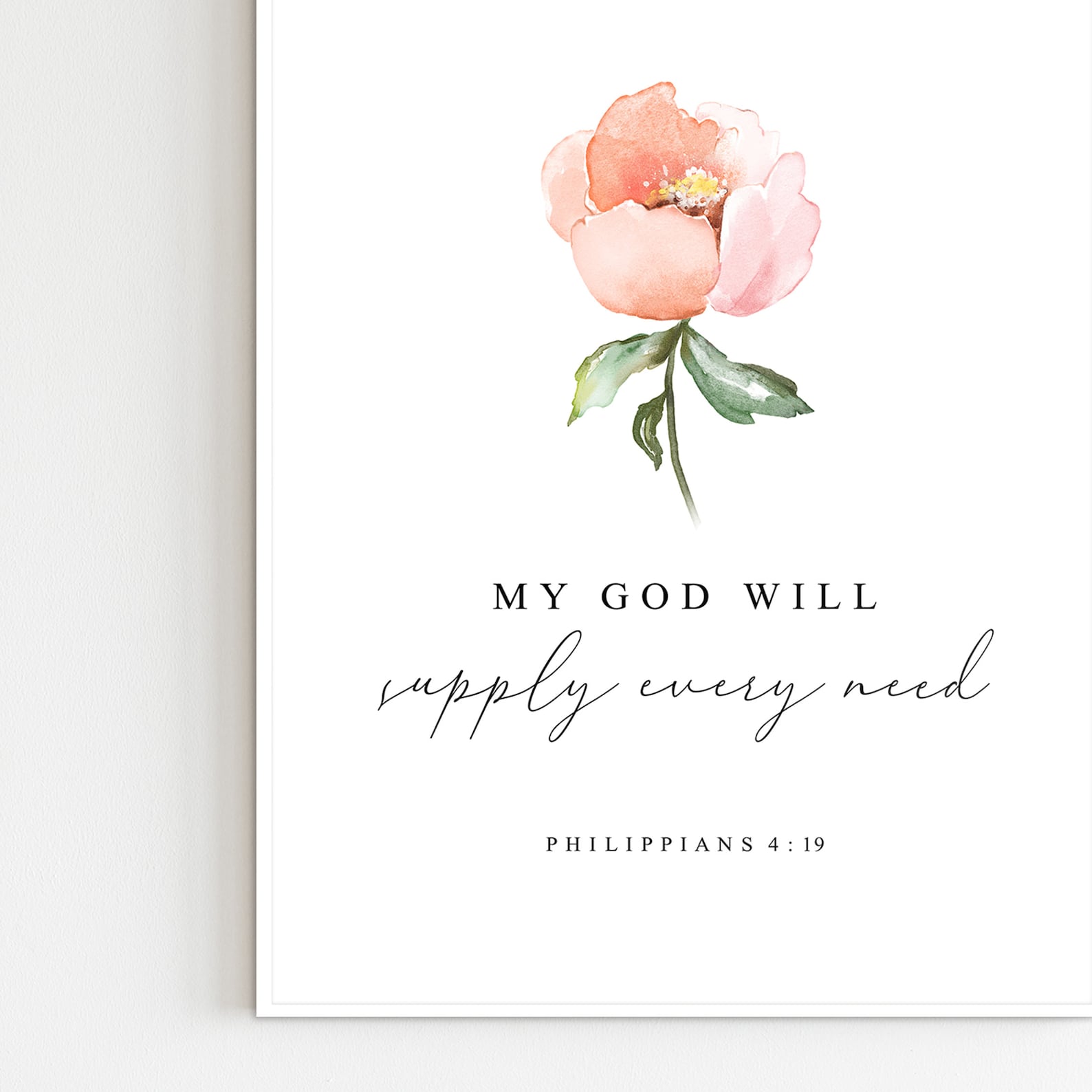 Philippians 4:19 My God Will Supply Every Need Bible Verse - Etsy