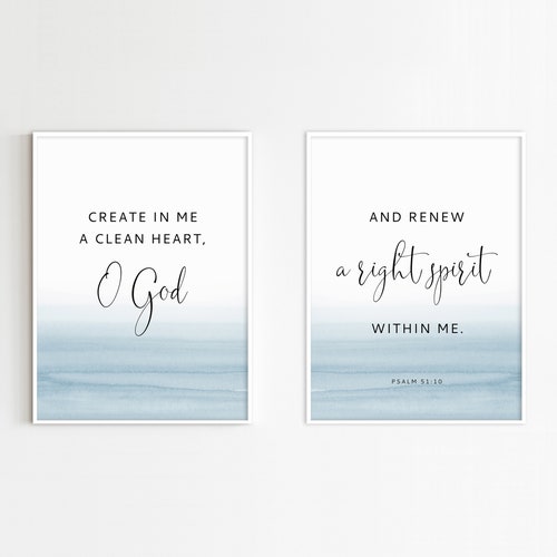 Psalm 51:7 Bible Verse Wall Art Laundry Room Sign Bathroom - Etsy