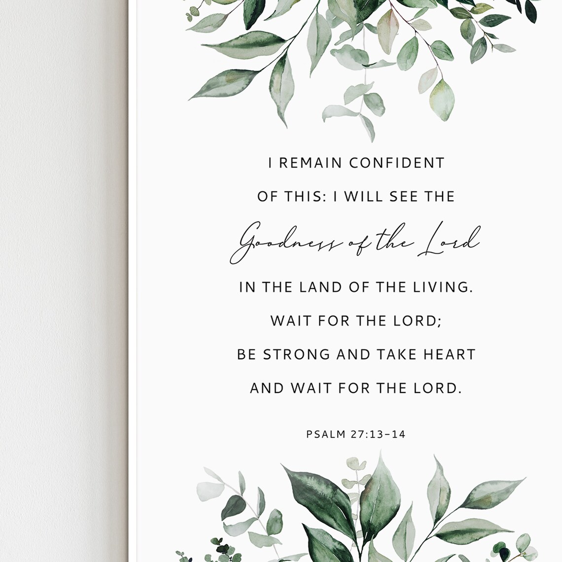 Psalm 27 13 14 Bible Verse Wall Art Printable Scripture Etsy Psalm 27 13 14 bible verse wall art printable scripture etsy