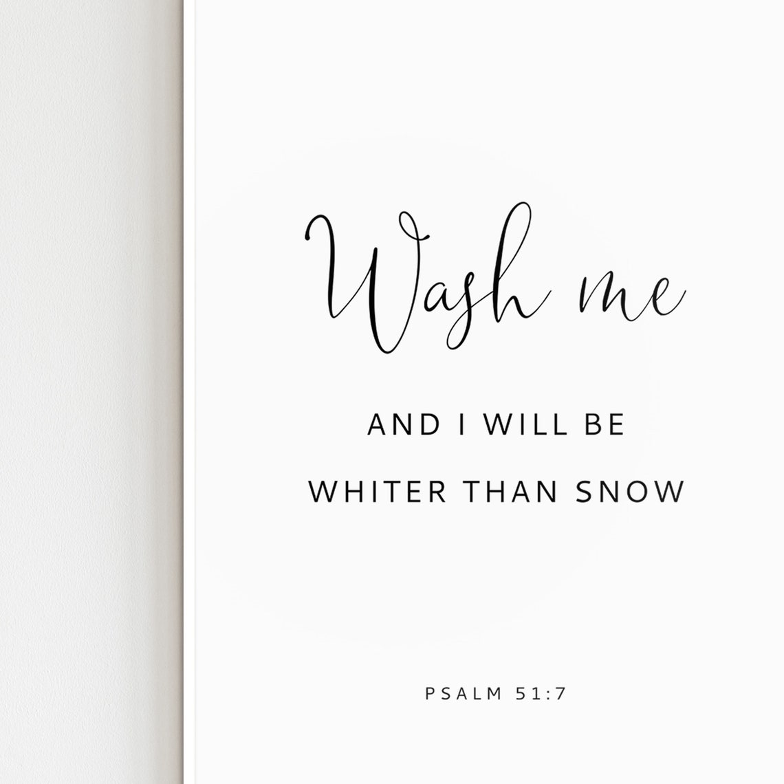 Psalm 51:7 Bible Verse Wall Art Laundry Room Sign Bathroom - Etsy