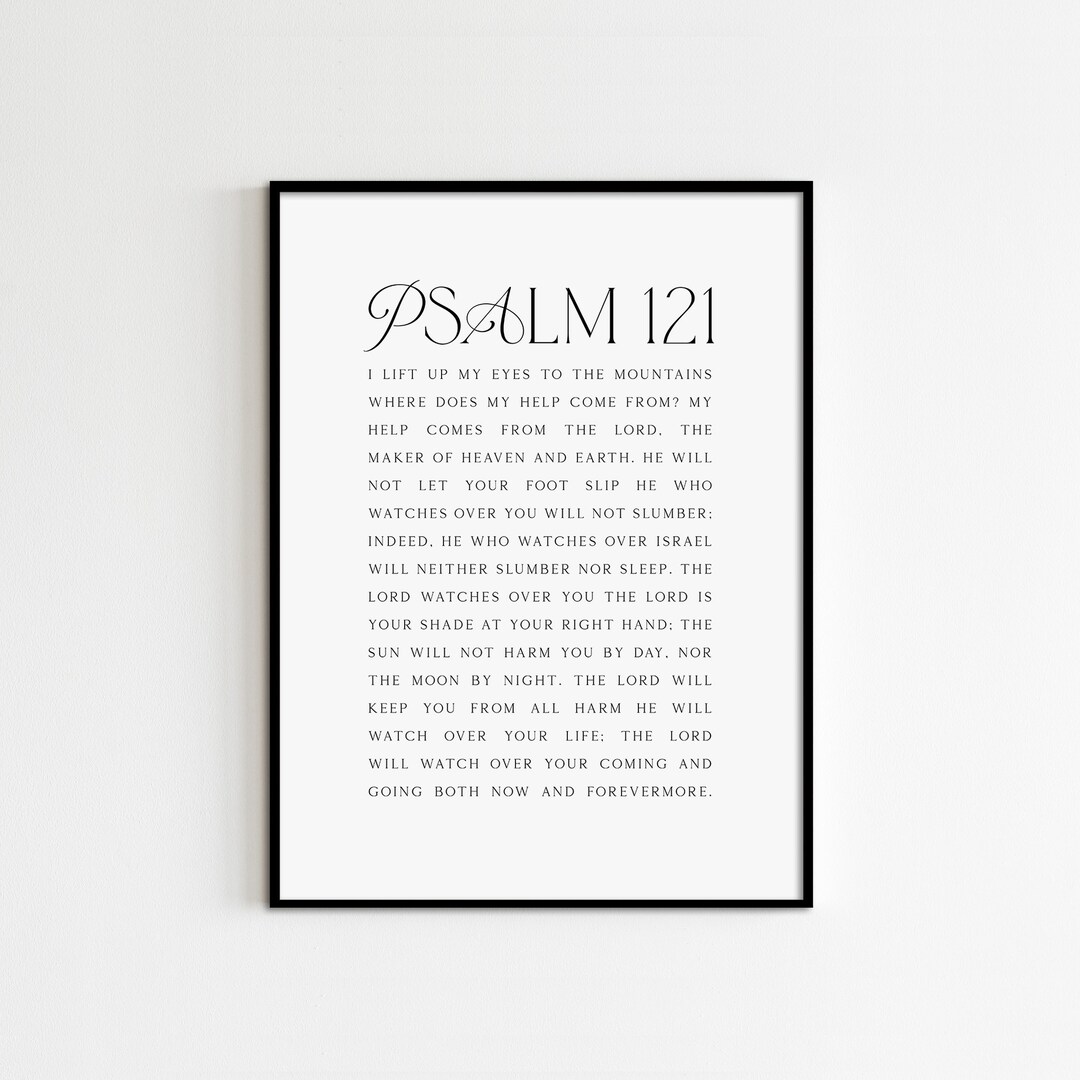 Psalm 121 Printable: Minimalist Bible Verse Wall Art (digital Download ...
