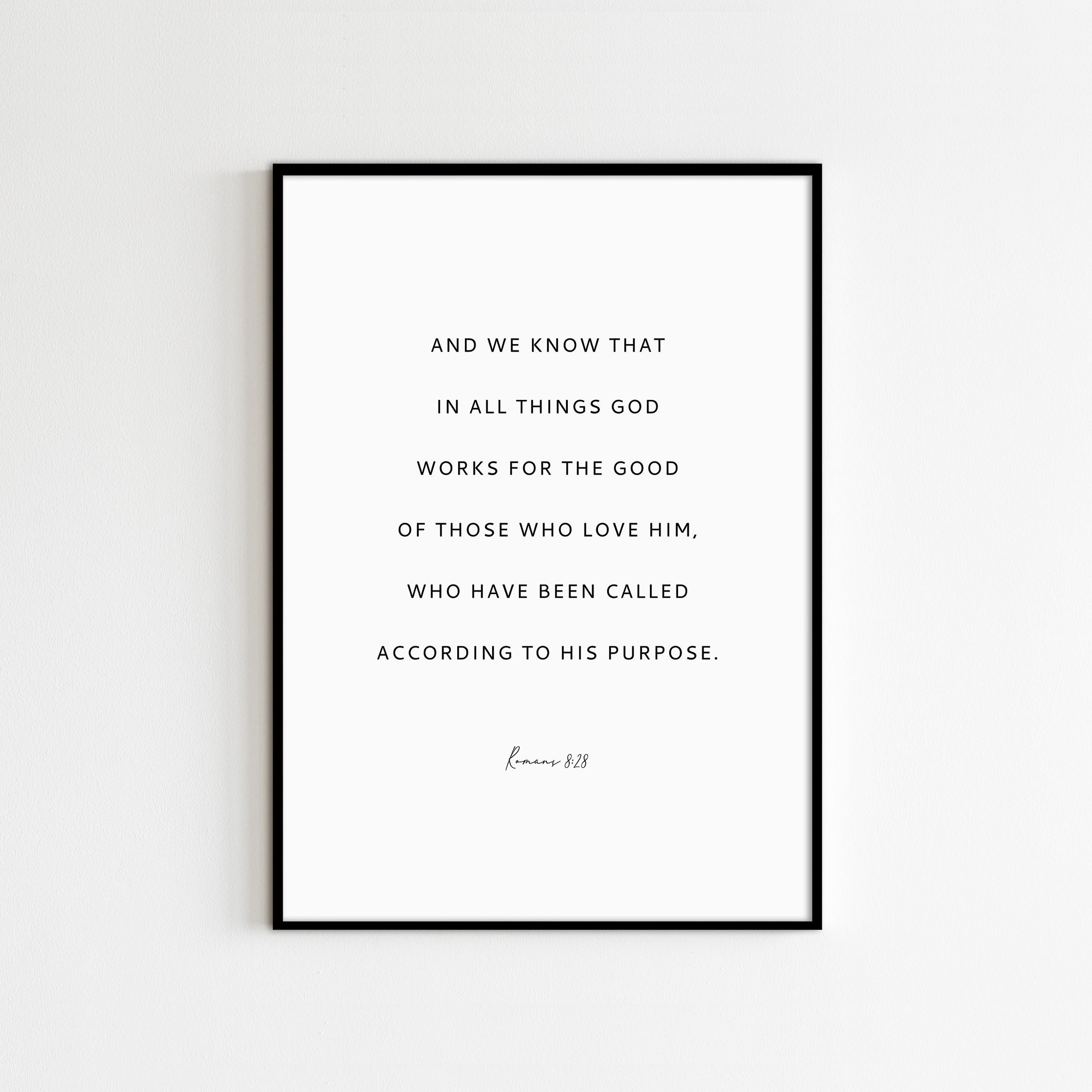 Bible Verse Wall Art Set of 6 Modern Bible Verses Wall Art - Etsy