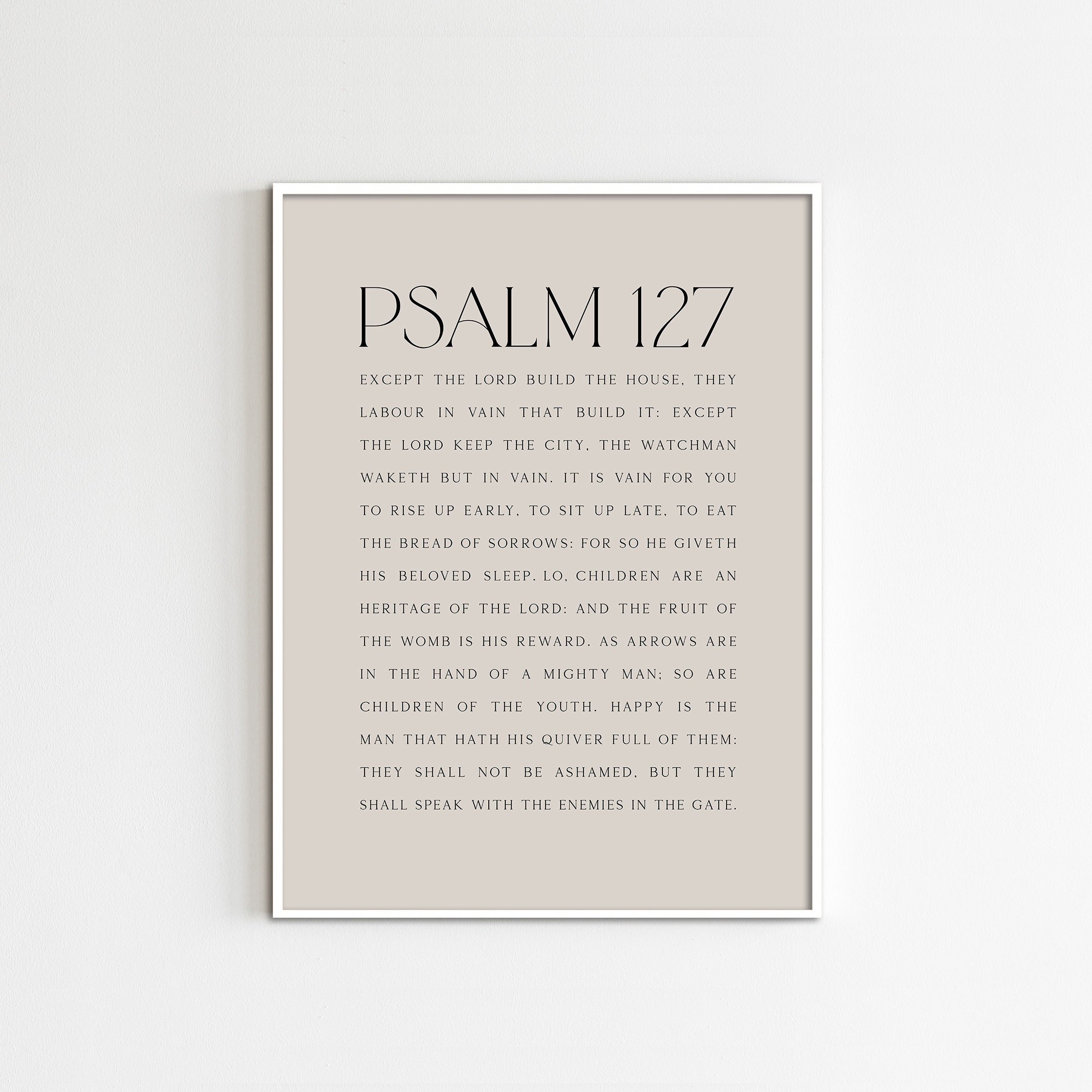 Psalm 127 Scripture Print: Minimalist Christian Wall Art (digital ...