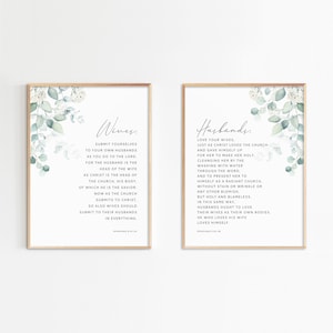 Ephesians 5:22-28 Bible Verse Wall Art Set (Digital Download)