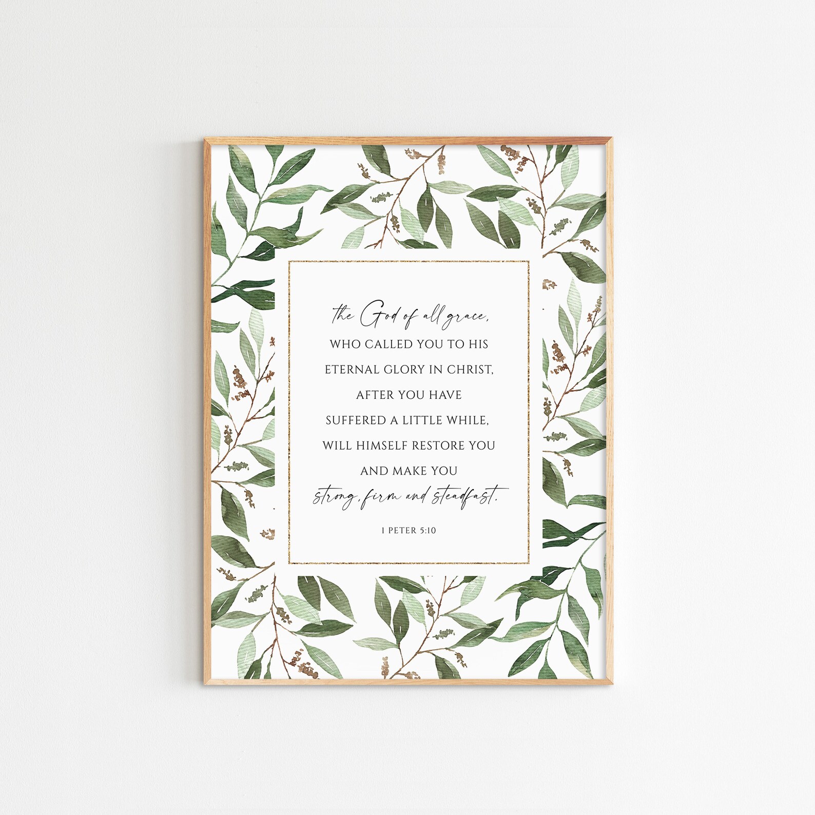 1 Peter 5:10 Bible Verse Wall Art Christian Home Decor | Etsy