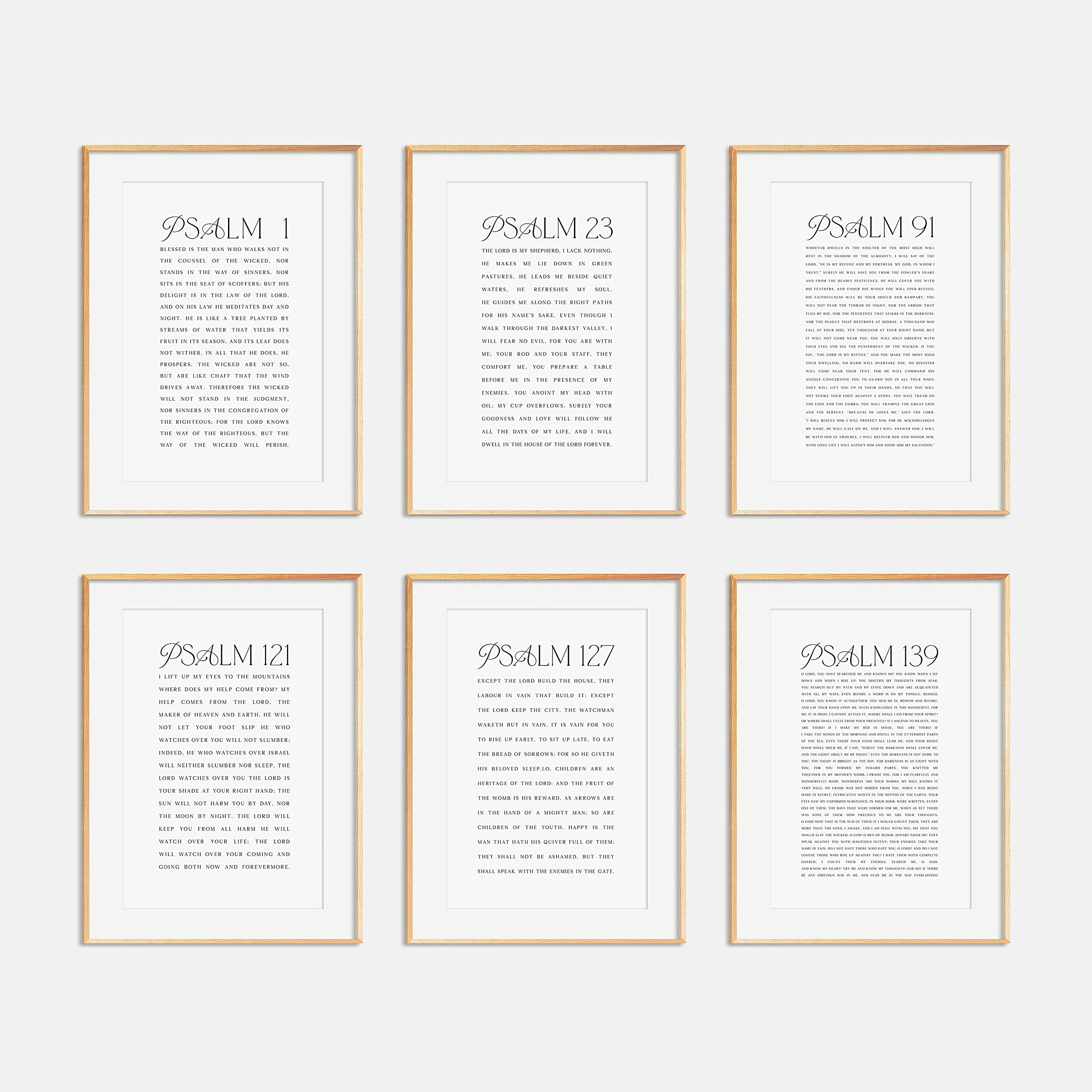 Psalm Set: Christian Bible Verse Wall Art (digital Download) - Etsy