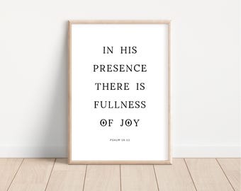 Psalm 16:11, Christliche Baumschule Druck, Maximale Größe 24x36 (Digitaler Download)
