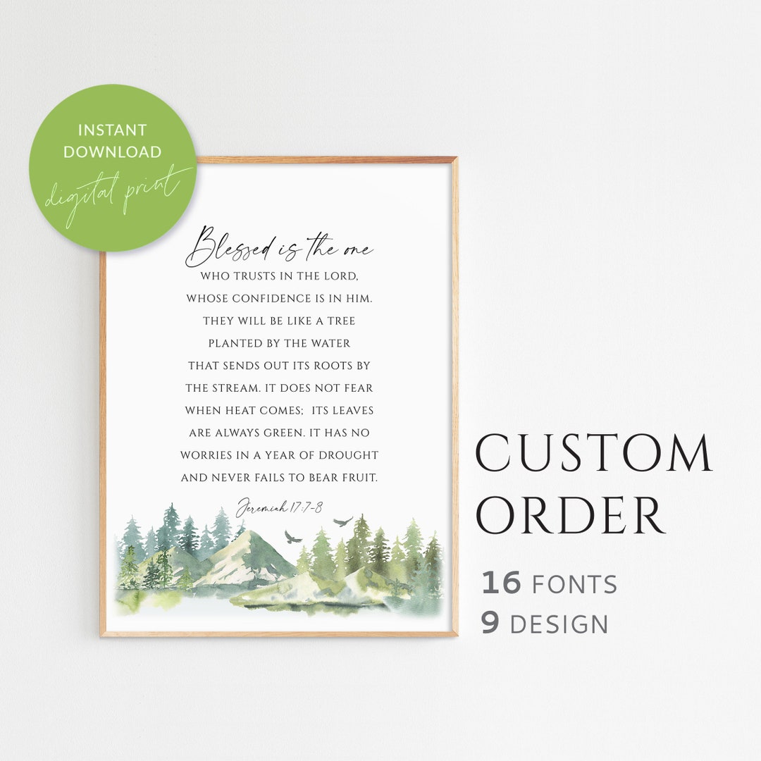 Custom Bible Verse Print: Personalized Scripture Wall Art (digital ...