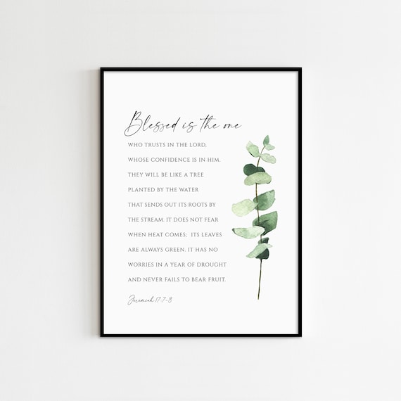 LIVE IN VERSE ～THE BEST～ Jeremiah 17:7-8 Scripture Print – Christian Watercolor Wall Art