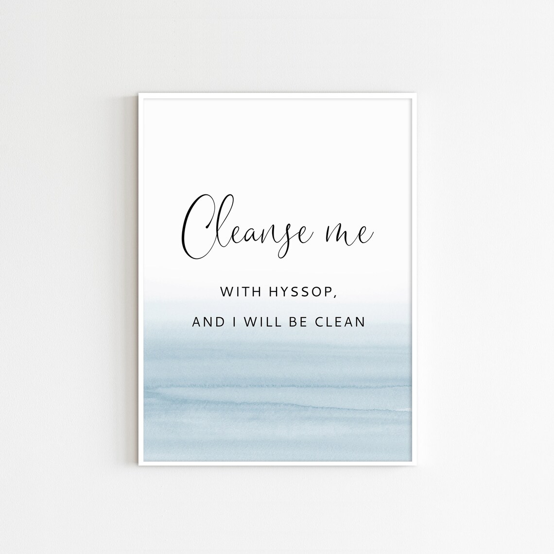Psalm 51:7 Bible Verse Wall Art Laundry Room Decor Bathroom - Etsy