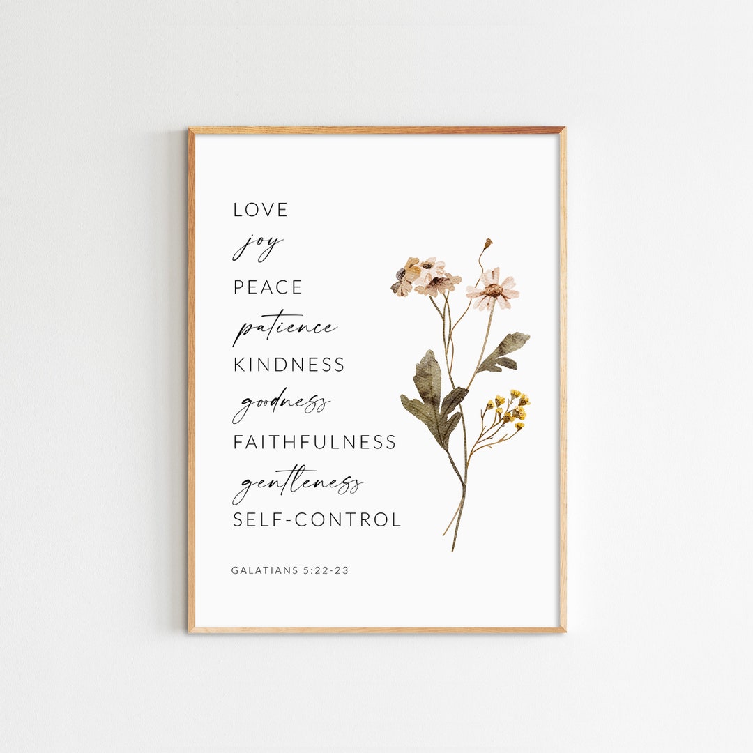 Fruit of the Spirit Wall Art Bible Verse Printable Wall Art - Etsy UK