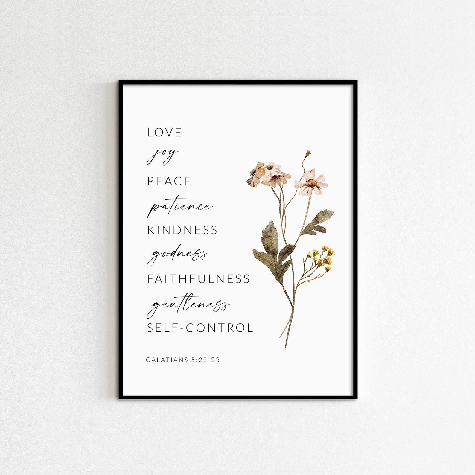 Fruit of the Spirit Wall Art Bible Verse Printable Wall Art Etsy