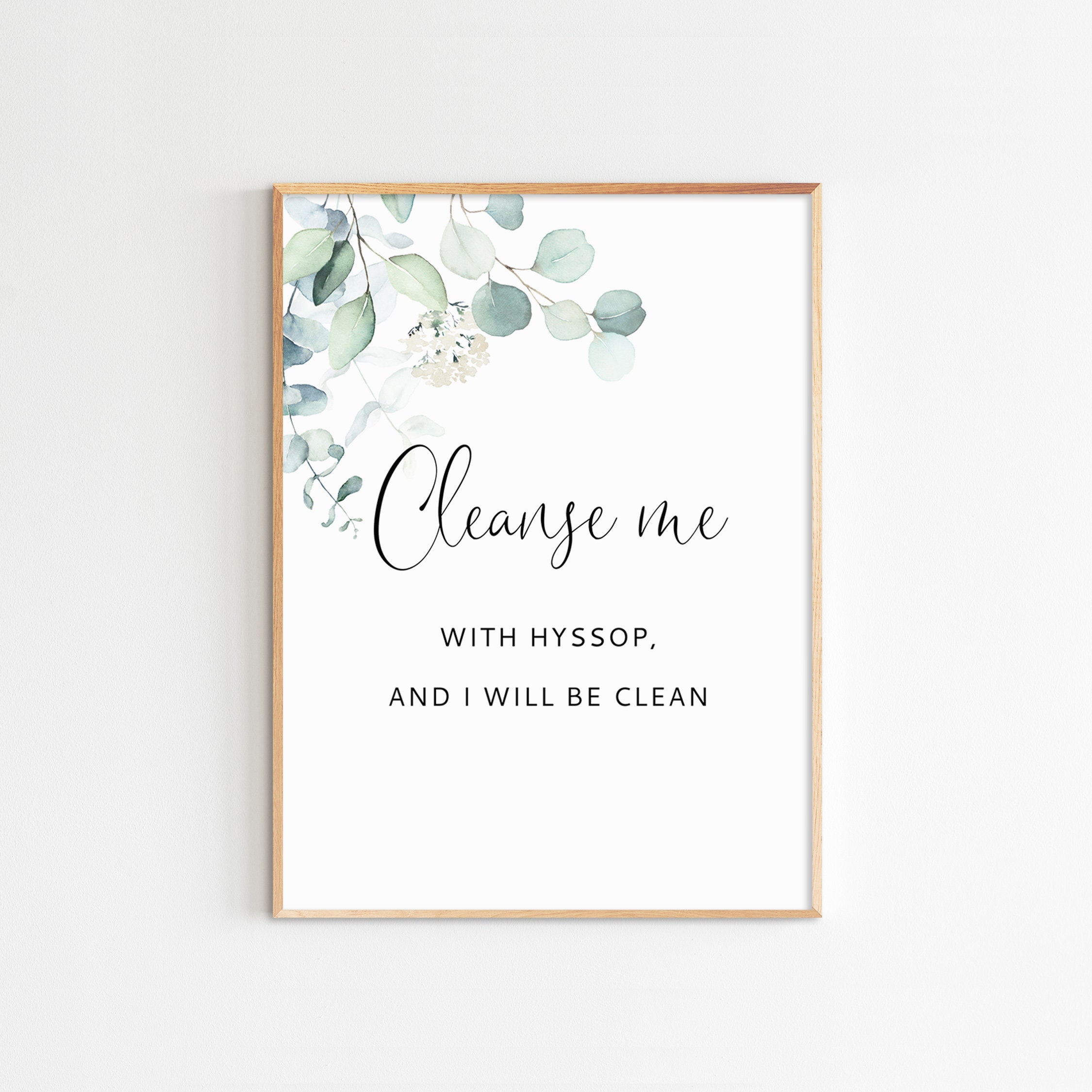 Psalm 51:7 Bible Verse Wall Art Laundry Room Sign Bathroom | Etsy