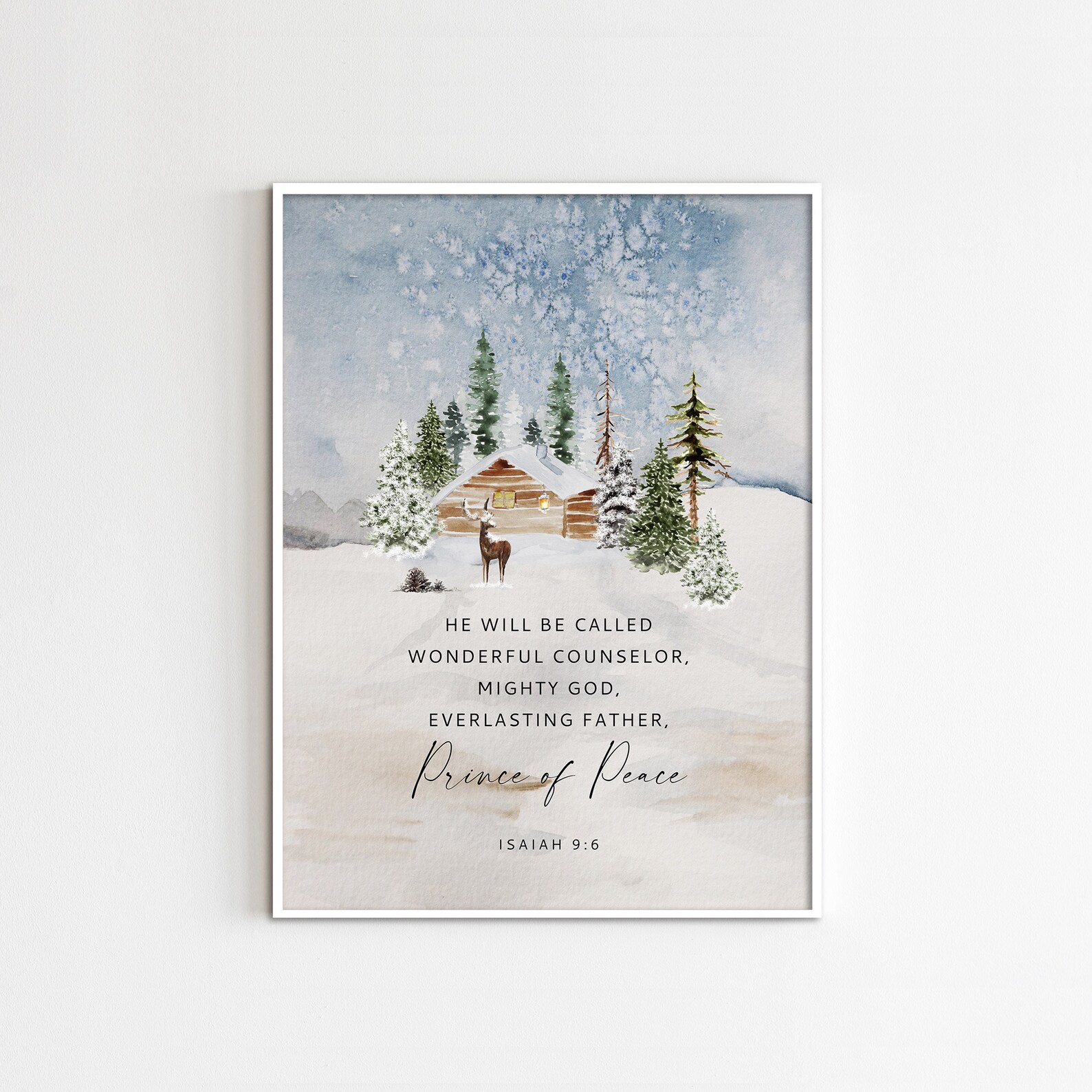 Isaiah 9:6, He Will Be Called Wonderful Counselor, Printable Christmas ...