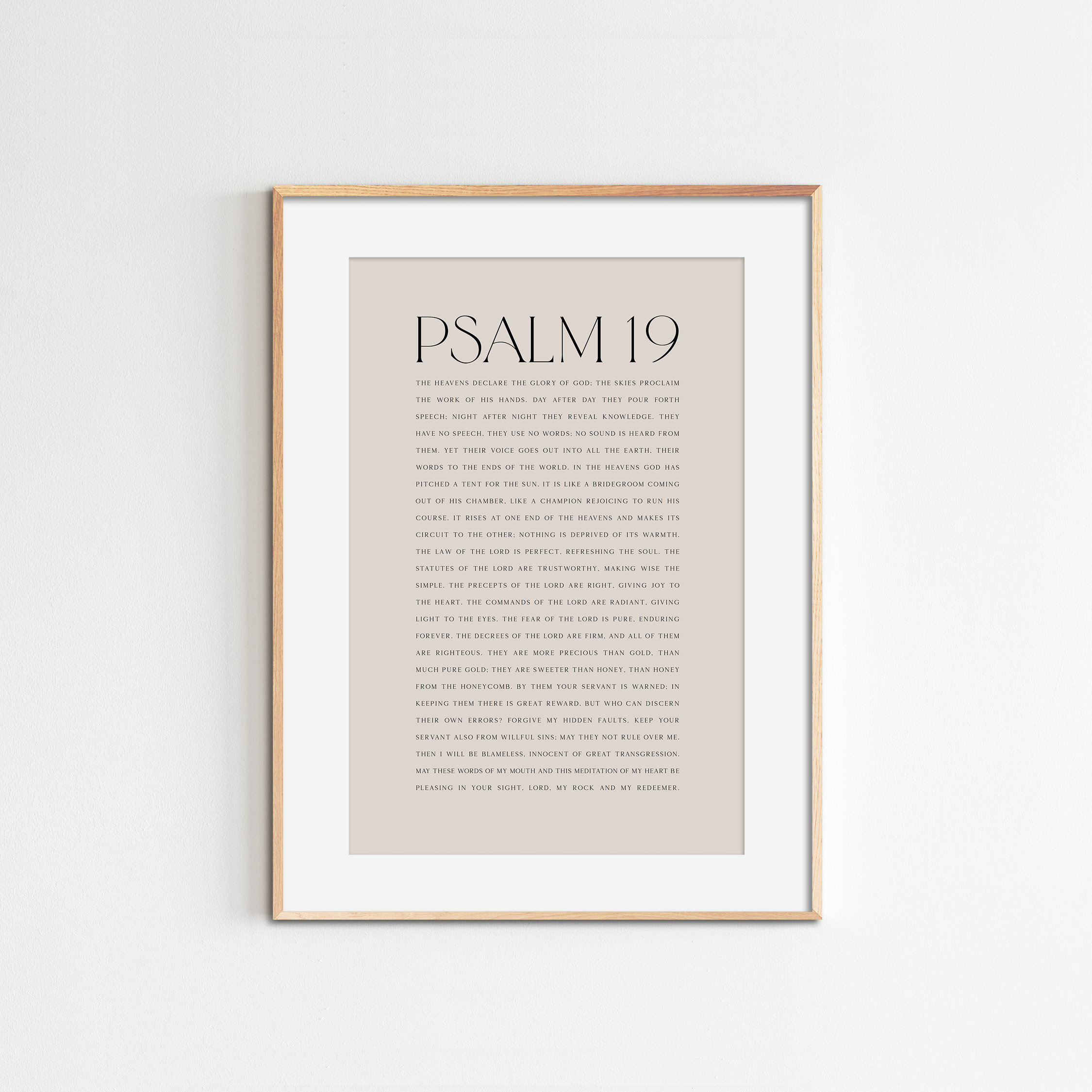 Scripture 19 Psalm 19 Scripture Print: Christian Wall Art (digital Download) - Etsy