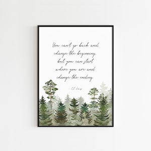 C.S. Lewis Quote Printable Wall Art Scripture Print Motivational Poster Inspirational Quote