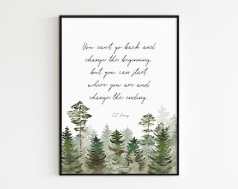 C.S. Lewis Quote Printable Wall Art Scripture Print Motivational Poster Inspirational Quote