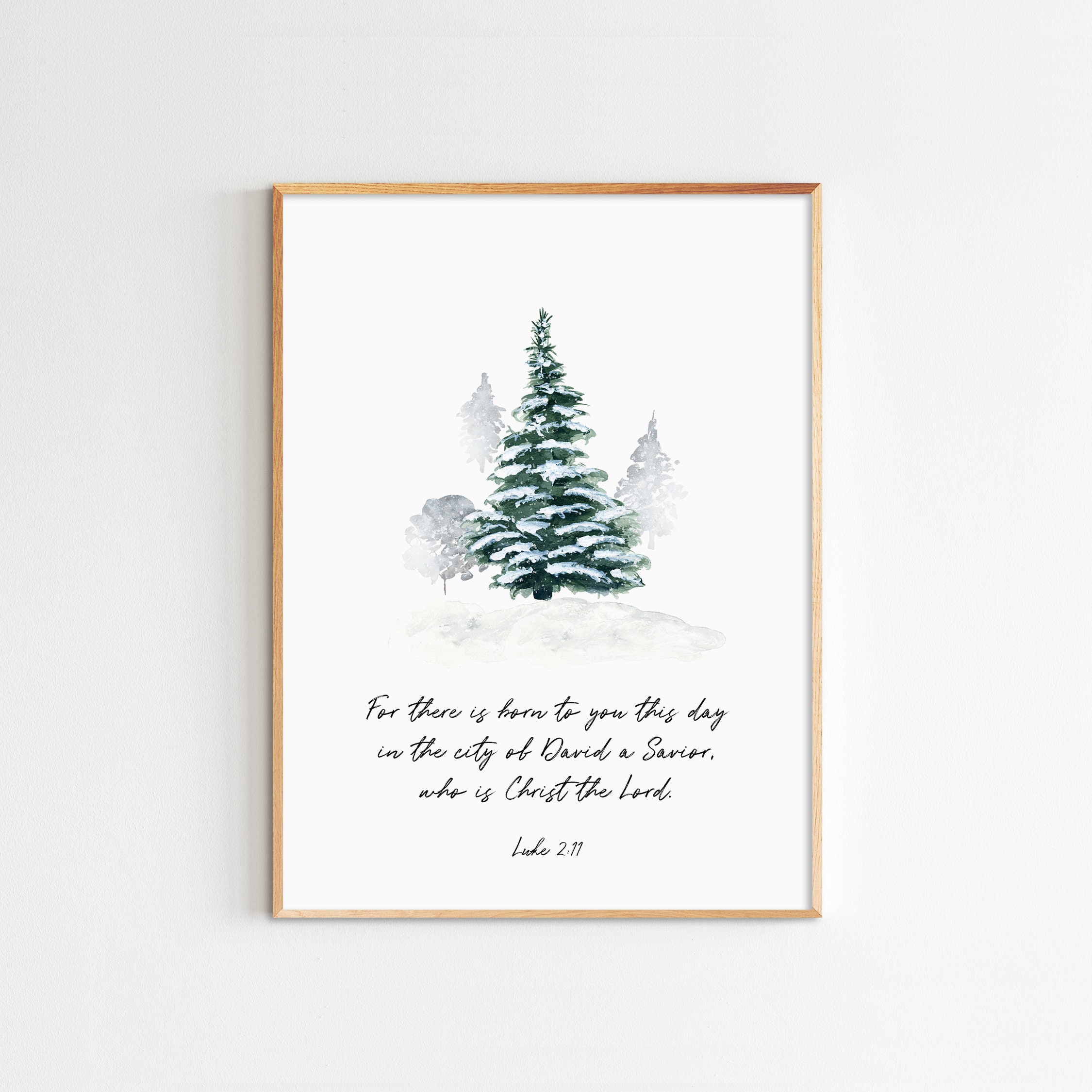 Lucas 2:11, Arte del versículo de la Biblia de Navidad, Decoración de la  casa de vacaciones, Arte de la pared imprimible de Navidad, Impresión del  árbol de Navidad - Etsy México, image size:2250x2250