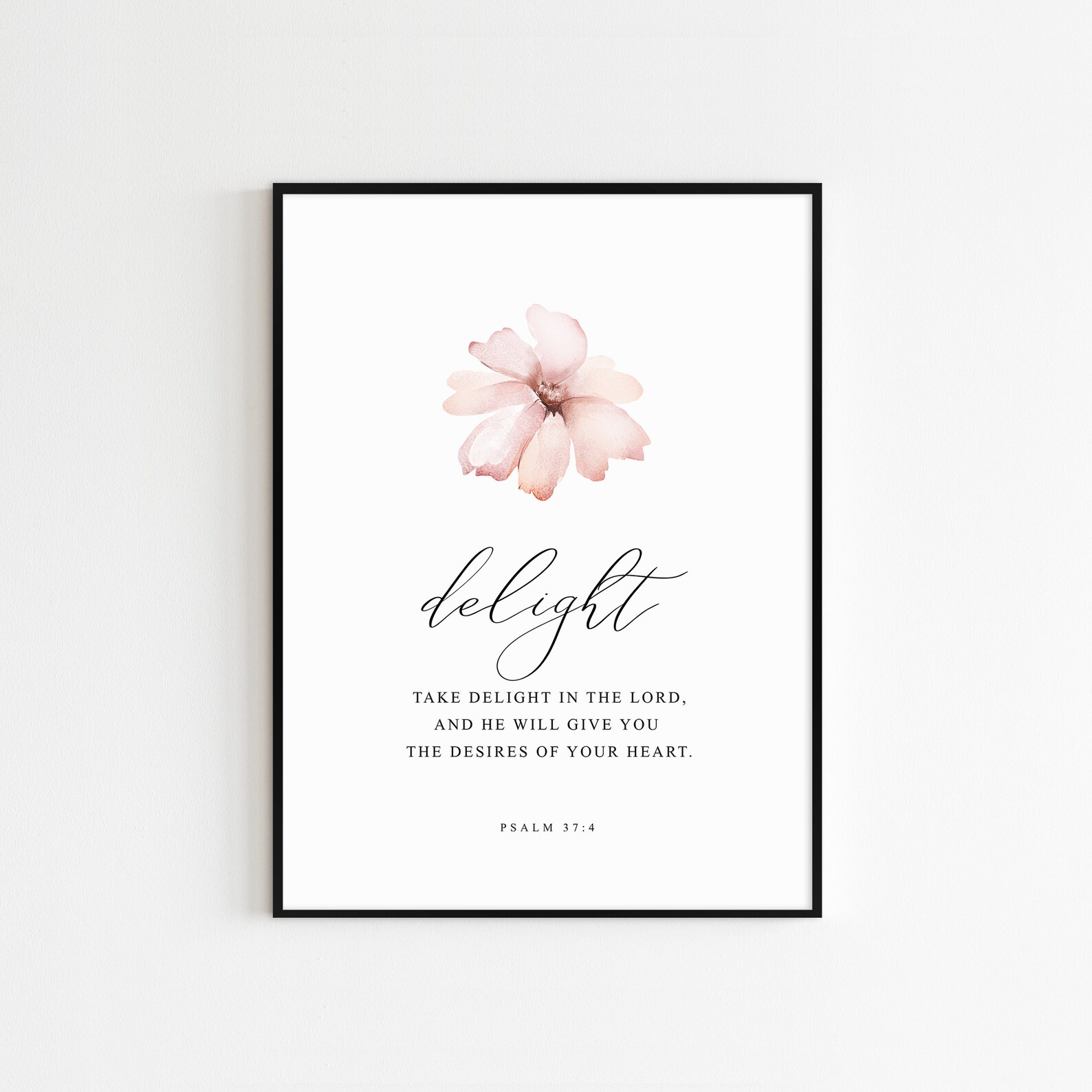PSALM 37: 4 Bible Verse Printable Wall Art Scripture Print | Etsy