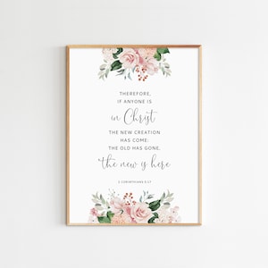 2 Corinthians 5:17, Christ’s Power May Rest On Me, Bible Verse Wall Art, Downloadable Scripture Print, Christian Gift, Maximum Size 24X36