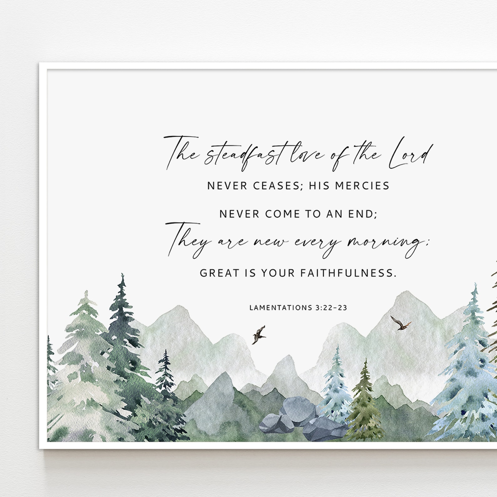 Lamentations 3:22-23 Bible Verse Wall Art Printable Scripture | Etsy