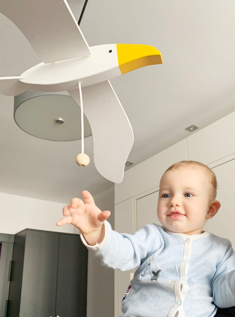 Montessori wooden bird toy for toddler. Organic baby pet toy Etsy