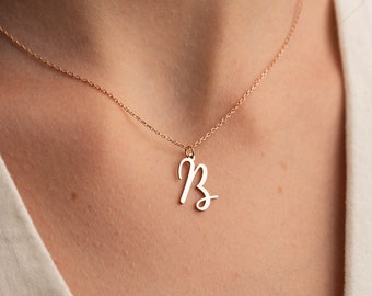 Initial Necklace With Heart - 14K Gold initial Necklace - Initial Necklace - Letter Necklace - Dainty Necklace - Butterfly Necklace