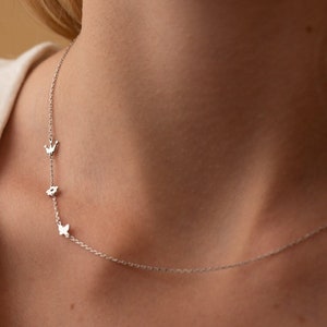 Sideways Initial Necklace - Off-Center Letter Necklace - Minimalist Necklace - Custom Name Necklace