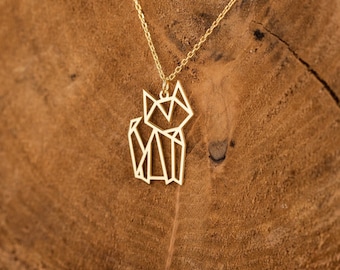 Katthalsband i sterlingsilver: Personligt geometriskt katthänge