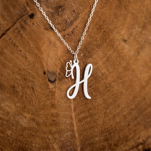 Initial Necklace With Butterfly - 14K Gold initial Necklace - Initial Necklace - Letter Necklace - Dainty Necklace - Butterfly Necklace