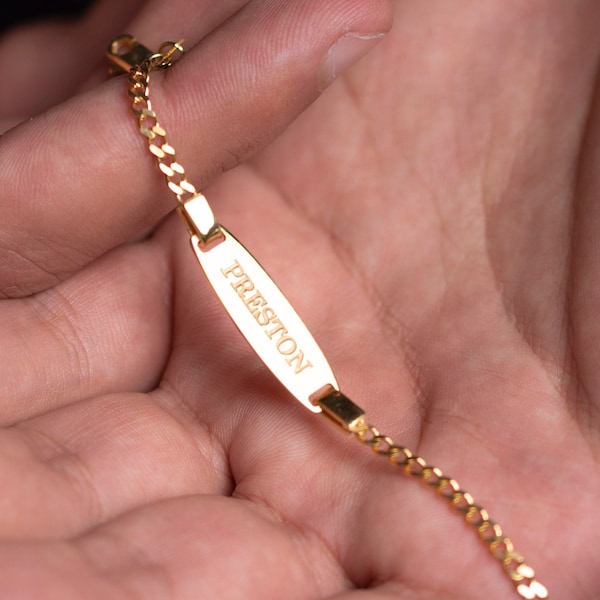 Baby Bracelet Gold - Child ID Bracelet - Baby Bracelet Gold - Baby Bracelet Silver - Baby Shower Gift