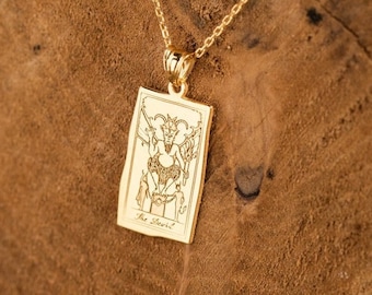 Tarot Necklace - Tarot Card Necklace- Spiritual Jewelry - Best Friend Gift - Gothic Jewelry