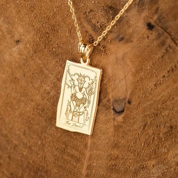 Tarot Necklace - Tarot Card Necklace- Spiritual Jewelry - Best Friend Gift - Gothic Jewelry