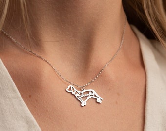 Custom Dog Breed Necklace: Personalized Pet Memorial, Sterling Silver