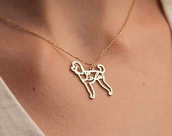 Personalized Sterling Silver Pet Necklace - Custom Dog Name Necklace