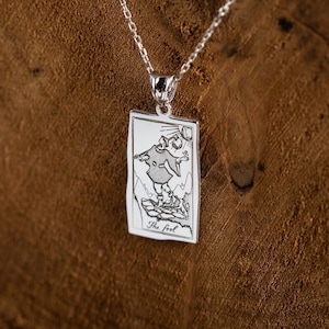 Tarot Karte Anhänger Halskette - Tarot Halskette - Tarot Karte Halskette - Spiritueller Schmuck - Beste Freundin Geschenk - Gothic Schmuck - Abschluss Geschenk
