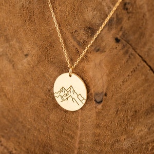 Handmade Sterling Silver Mountain Necklace: Personalized Travel Jewelry