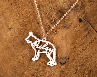 Hundehalskette - Hund Mama Halskette - Tier Tier Erinnerungsgeschenk - Personalisierte Halskette - Hunderasse Halskette - Geschenk für Haustierliebhaber