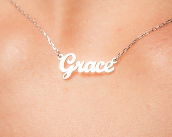 Dainty Sterling Silver Name Necklace - Personalized Handmade Jewelry
