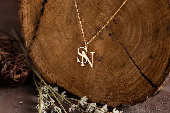 Double letter pendant best sale