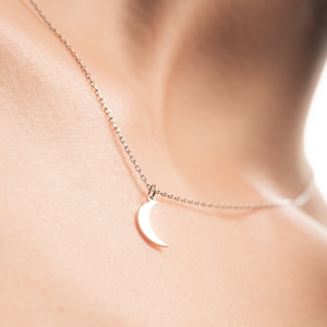 Moon Necklace - Dainty Gold Moon Pendant - Crescent Moon Necklace - Silver Moon Necklace - Delicate Moon Necklace - Simple Moon Necklace