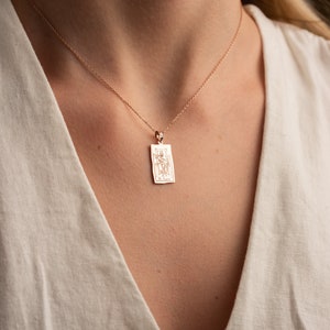 Collar colgante de cartas del tarot - Collar de tarot - Collar de cartas del tarot - Joyería espiritual - Regalo del mejor amigo - Joyería gótica - Regalo de graduación