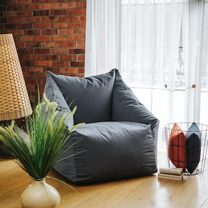 Velvet bean bag seat cushion floor cushion armchair garden cushion with backrest seat for children and adults