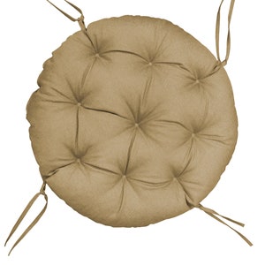 Papasan, coussin, coussin de fauteuil, coussin de jardin, coussin de balançoire de jardin, matelassé avec passants. 02-cappuccino