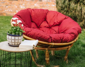 Coussin imperméable Papasan pour chaise Papasan, coussin de jardin pour chaise Papasan, coussin de chaise, coussin pour balancelle