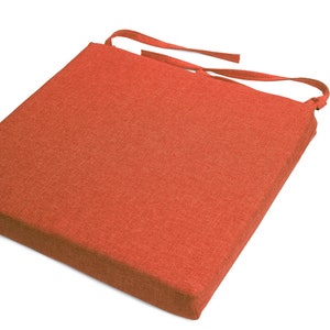 Chair cushion, chair pad, chair pad, seat cushion, removable cover with zip pad, garden cushion set Orange